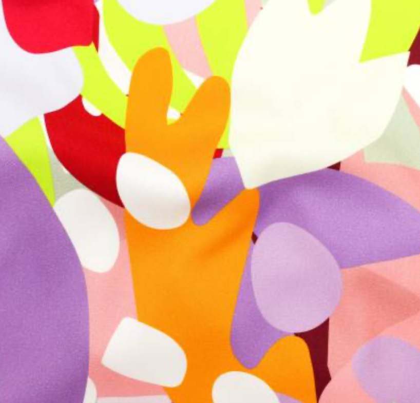 Crêpe de Rayonne Motif NEON | 1/2 mètre