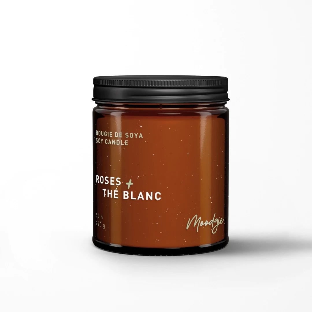 Bougies MOODGIE | Rose & Thé Blanc