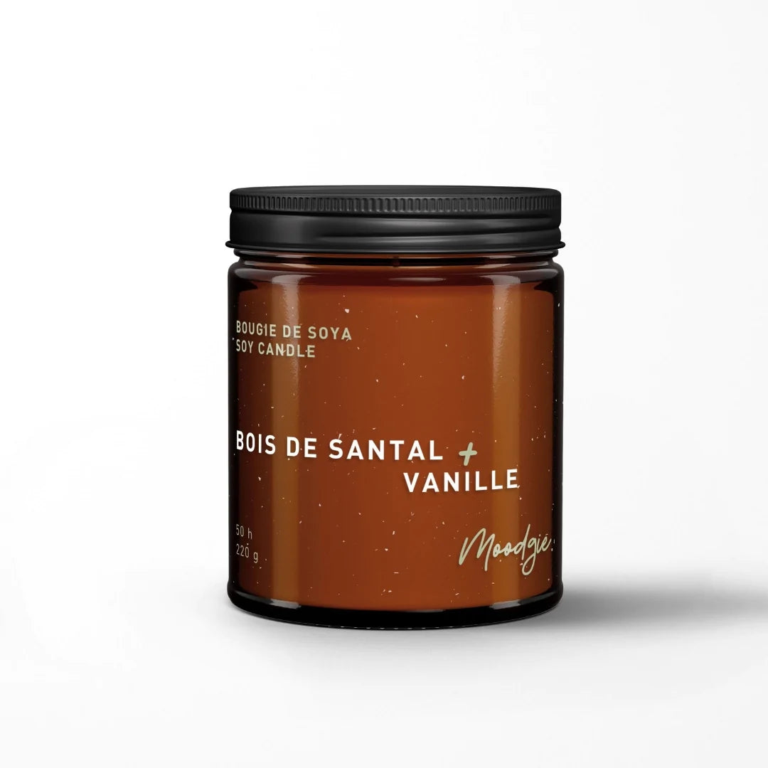 Bougies MOODGIE | Bois de santal & Vanille
