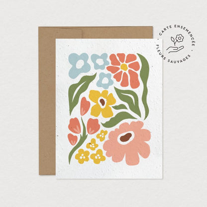Carte de souhaits Mimosa Design | Marché de fleurs