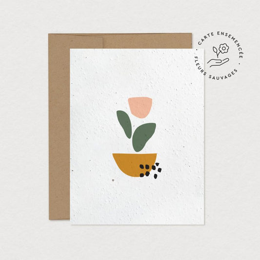 Carte de souhaits Mimosa Design | Tulipe