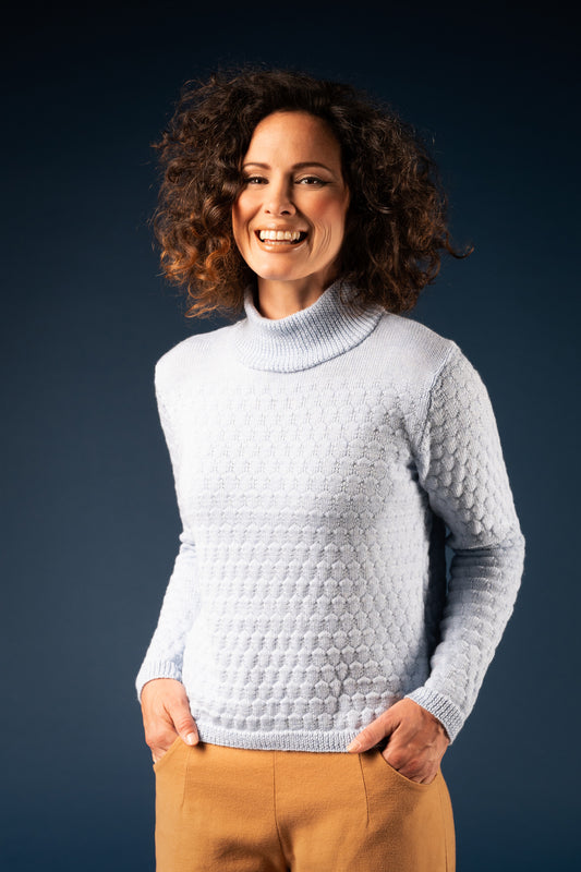 Merino textured knit sweater | F21-18