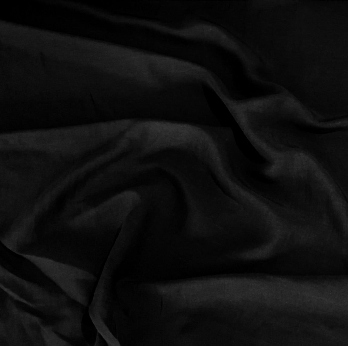Rayon &amp; Linen Woven Black | 1/2 meter