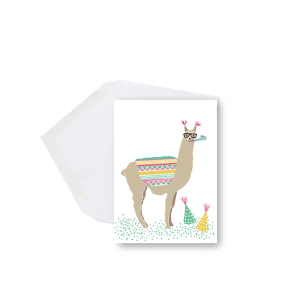 Lili Graffiti Mini Greeting Card | festive llama