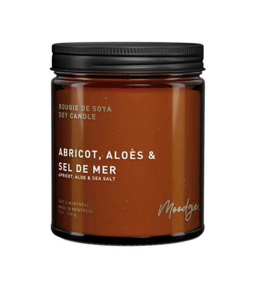 Bougies MOODGIE | Abricot, Aloès & Sel de mer