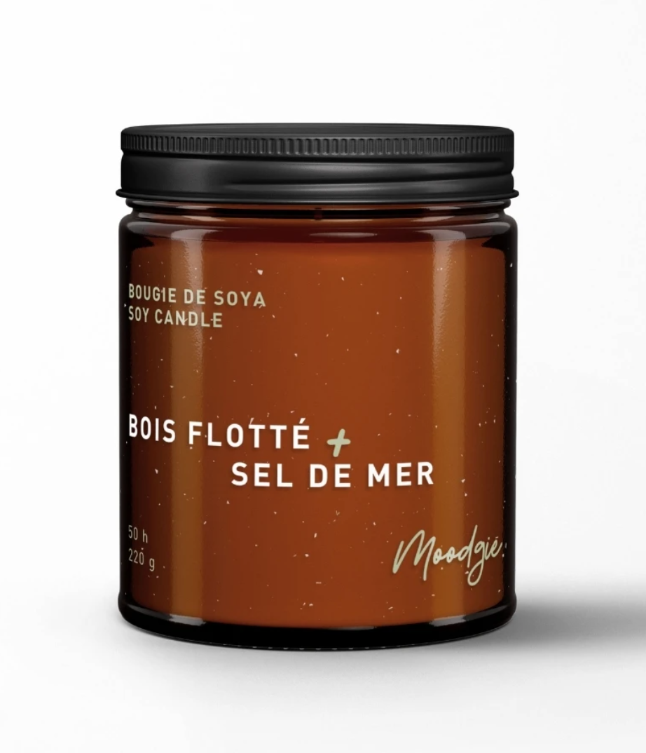 Bougies MOODGIE | Bois Flotté + Sel de Mer