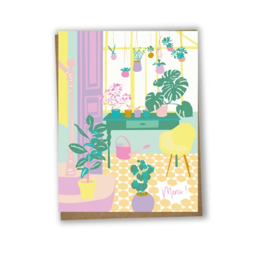 Lili Graffiti Greeting Card | Thank you - Plants