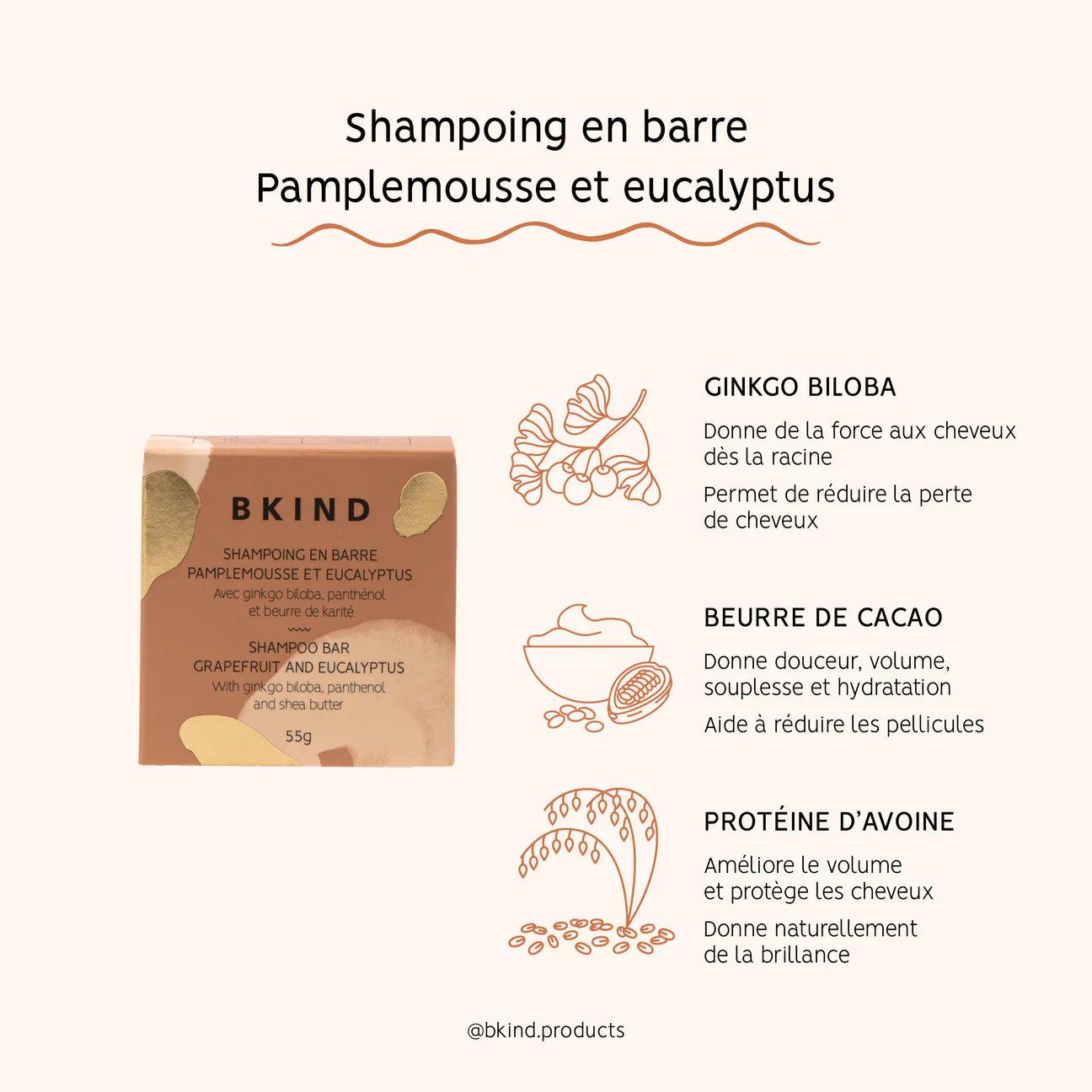 BKIND shampoo bar | Grapefruit &amp; Eucalyptus